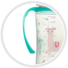 Canpol Kubek terningowy 240ml. EXOTIC ANIMALS 35/208 zielony